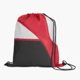 Good Value™ Tri-Color Drawcord Drawstring Bag with Front Pocket — view 5