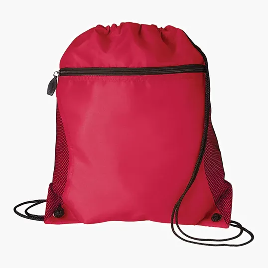 Good Value™ Mesh Pocket Drawcord Bag, 210D Polyester — view 86