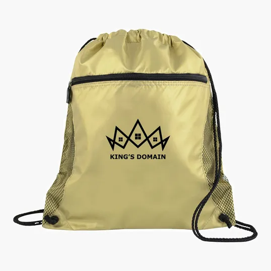 Good Value™ Mesh Pocket Drawcord Bag, 210D Polyester — view 64