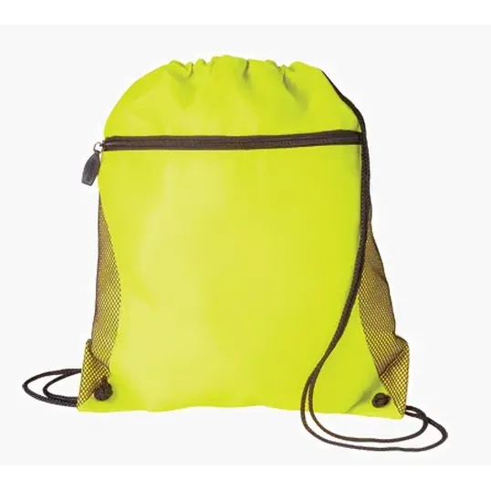Good Value™ Mesh Pocket Drawcord Bag, 210D Polyester — view 25