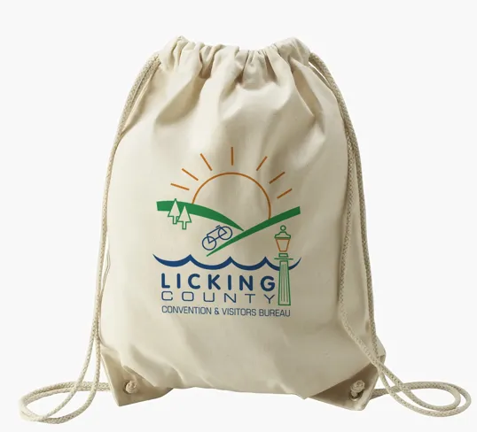 Good Value™ Natural Economy Cotton Drawcord Drawstring Bag — view 10