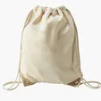 Good Value™ Natural Economy Cotton Drawcord Drawstring Bag — view 12