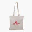 V Natural Organic Cotton Flat Tote with 26" Handles