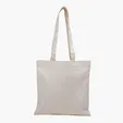 V Natural Organic Cotton Flat Tote with 26" Handles — view 2