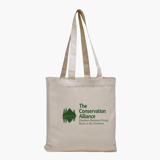 V Natural Organic Cotton Gusseted Tote with 25.5" Handles — view 3