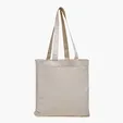 V Natural Organic Cotton Gusseted Tote with 25.5" Handles — view 2