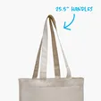 V Natural Organic Cotton Gusseted Tote with 25.5" Handles