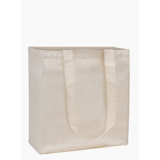 V Natural Organic Cotton Grocery Tote with 26" Handles — view 2