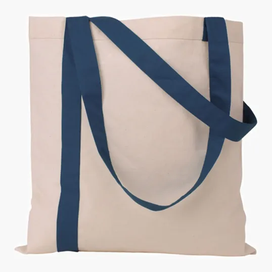 Striped Economy Tote with 26" Self Handles — view 3