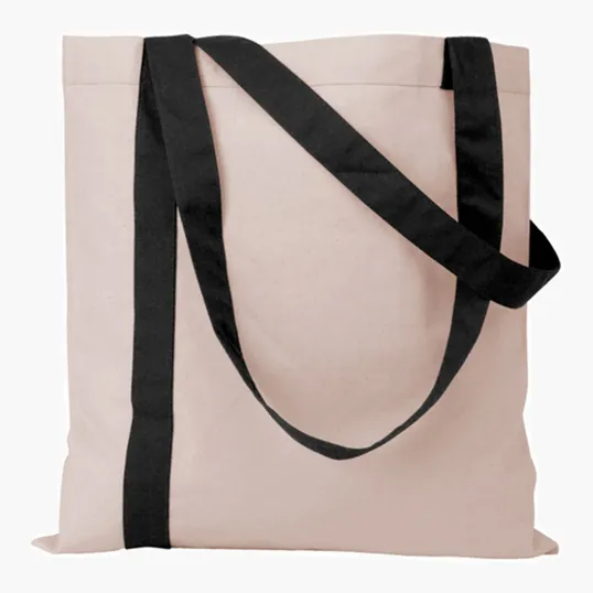 Striped Economy Tote with 26" Self Handles