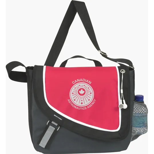 Atchison® A Step Ahead Messenger Bag with Headphone Port — view 14