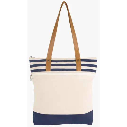 Atchison® Cora Lane Cotton Canvas Tote with Laminated Interior