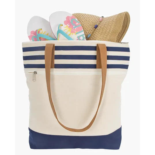 Atchison® Cora Lane Cotton Canvas Tote with Laminated Interior — view 2