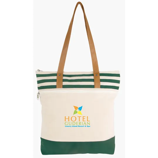 Atchison® Cora Lane Cotton Canvas Tote with Laminated Interior — view 6