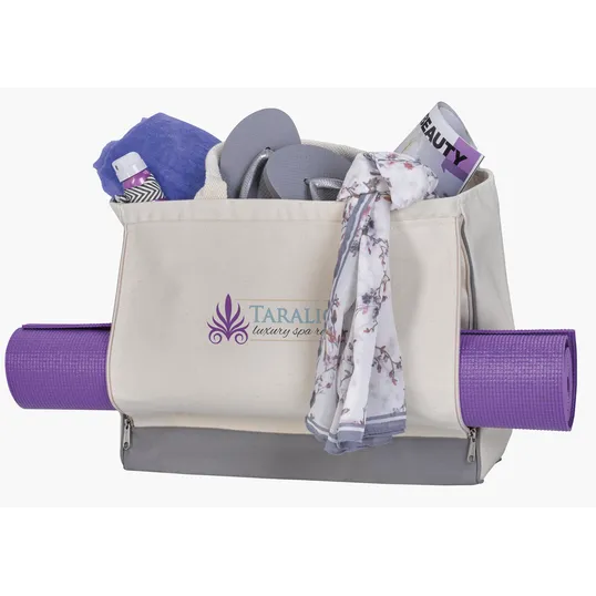 Atchison® Yoga Retreat Cotton Canvas Tote with Mat Pocket — view 6