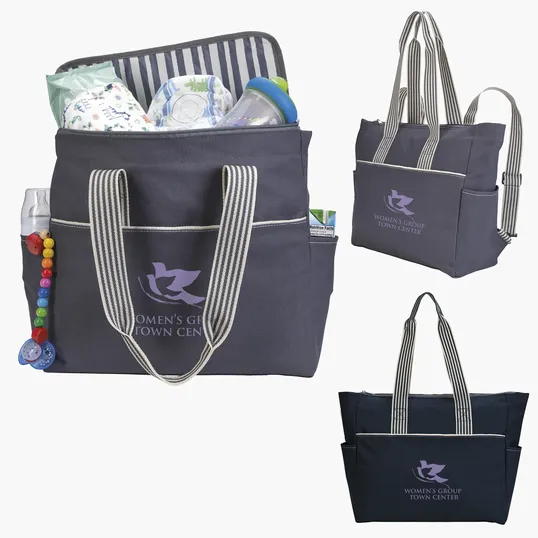 Atchison® Stripe Diaper Tote-Pack with Changing Pad — view 17