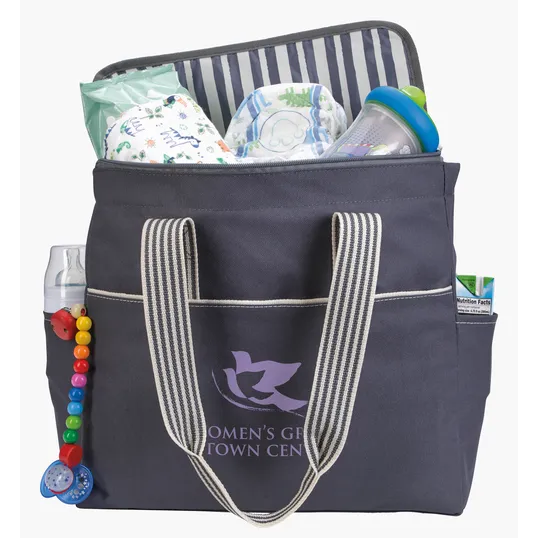 Atchison® Stripe Diaper Tote-Pack with Changing Pad — view 14