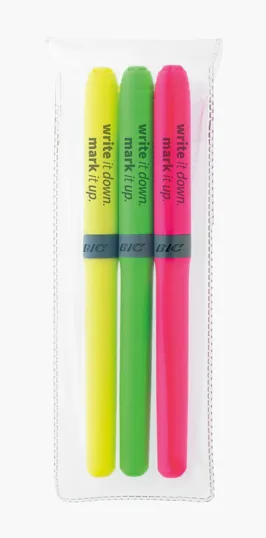BIC® Brite Liner Grip™ Highlighters, 3-Pack — view 18