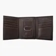 Andrew Philips® Leather Contrast Stitch Tri-Fold Wallet
