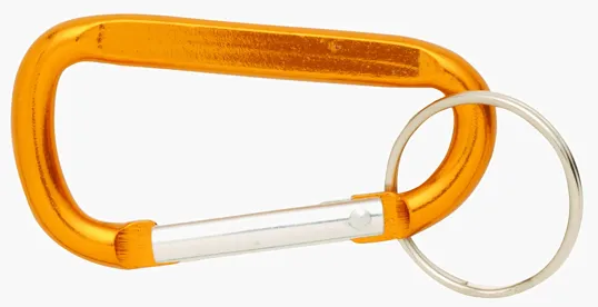 Aluminum Carabiner with Split Keyring