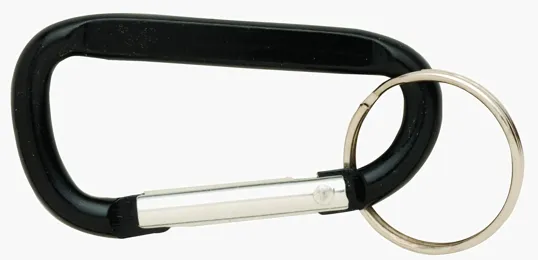 Aluminum Carabiner with Split Keyring — view 2