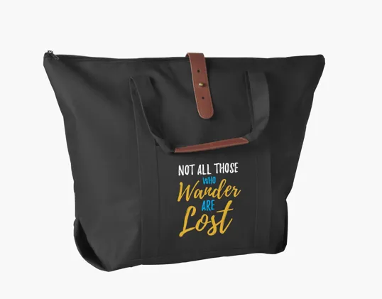 Mallard Tote Bag with Zippered Top and PU Accents — view 9