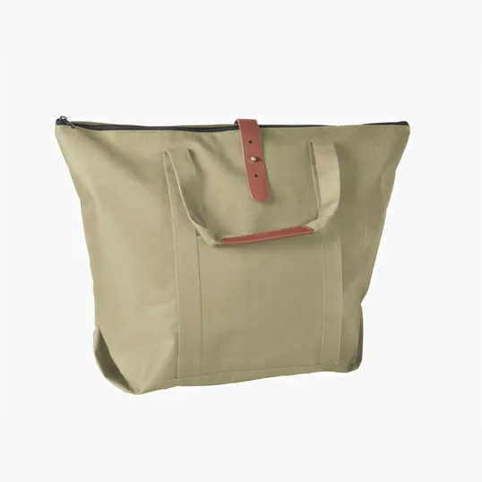Mallard Tote Bag with Zippered Top and PU Accents — view 13