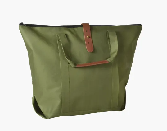 Mallard Tote Bag with Zippered Top and PU Accents — view 7