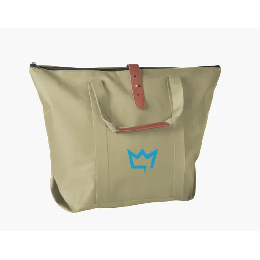 Mallard Tote Bag with Zippered Top and PU Accents — view 10
