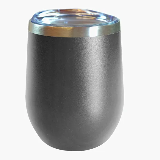 Sipper Wine Tumbler, 12 oz. Insulated Stainless Steel