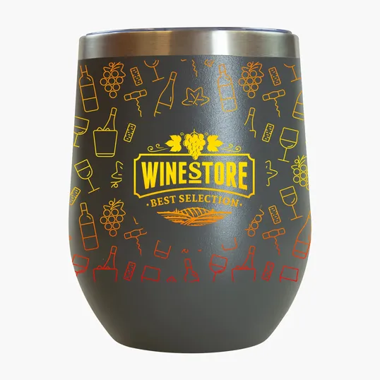 Sipper Wine Tumbler, 12 oz. Insulated Stainless Steel — view 5