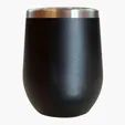 Sipper Wine Tumbler, 12 oz. Insulated Stainless Steel — view 2