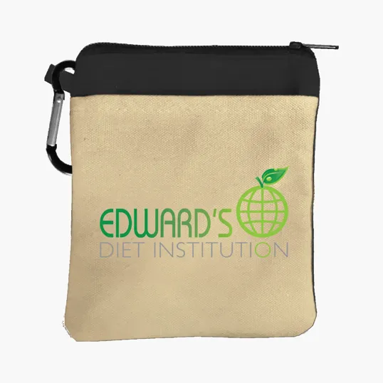 Garyline® Canvas Zipper Pouch with Carabiner — view 6