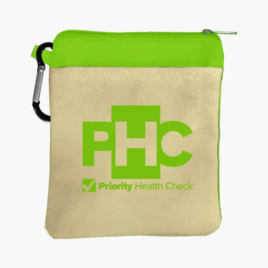 Garyline® Canvas Zipper Pouch with Carabiner — view 8
