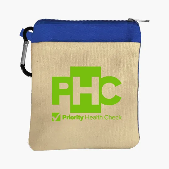 Garyline® Canvas Zipper Pouch with Carabiner — view 7