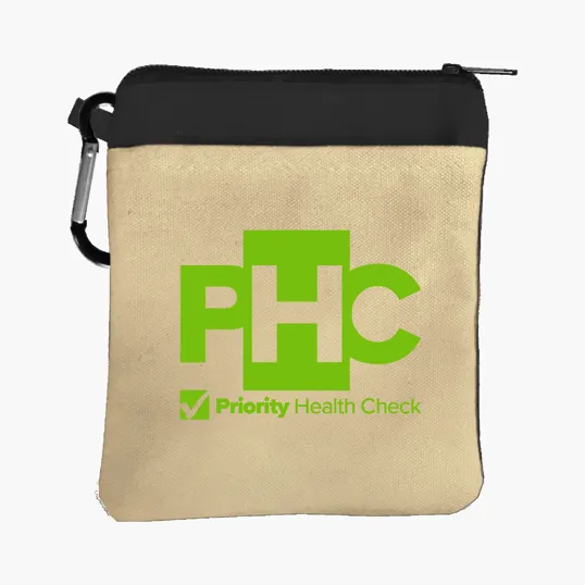Garyline® Canvas Zipper Pouch with Carabiner — view 5