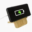Bamboo 10W Wireless Charger with Phone Holder — view 5