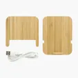 Bamboo 10W Wireless Charger with Phone Holder — view 6