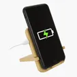 Bamboo 10W Wireless Charger with Phone Holder — view 4