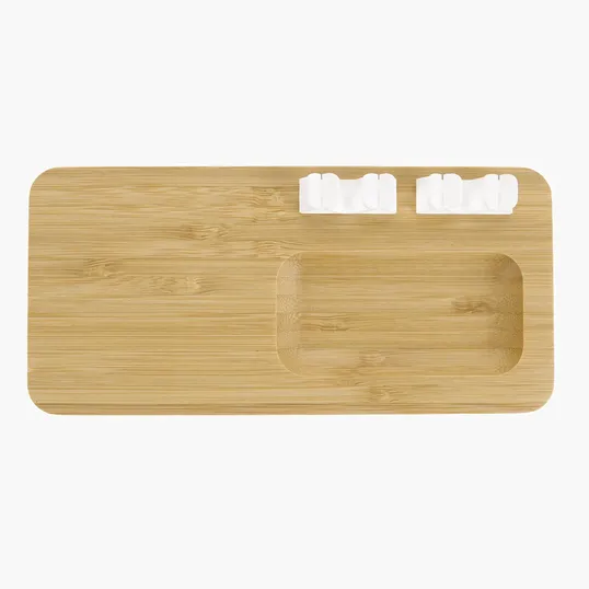 Bamboo 10W Wireless Charging Pad with Cable Organizer — view 9