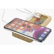 Bamboo 10W Wireless Charging Pad with Cable Organizer — view 4