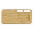 Bamboo 10W Wireless Charging Pad with Cable Organizer — view 3