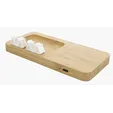 Bamboo 10W Wireless Charging Pad with Cable Organizer — view 2