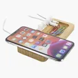 Bamboo 10W Wireless Charging Pad with Cable Organizer — view 7