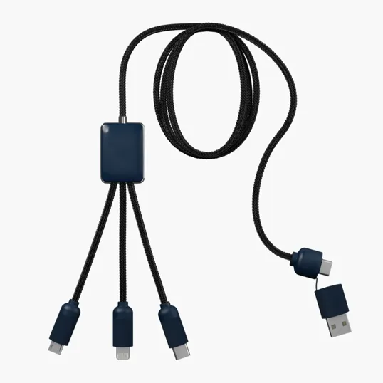 5-in-1 Charging Cable with Light-Up Logo — view 2
