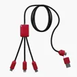 5-in-1 Charging Cable with Light-Up Logo — view 3
