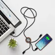 Bamboo 5-in-1 Charging Cable with Light-Up Logo — view 2