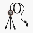Bamboo 5-in-1 Charging Cable with Light-Up Logo — view 3