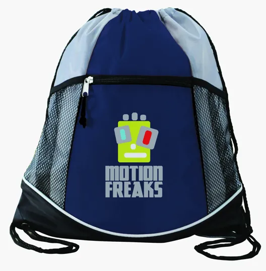 Double Take Drawstring Bag with Mesh Pockets — view 10