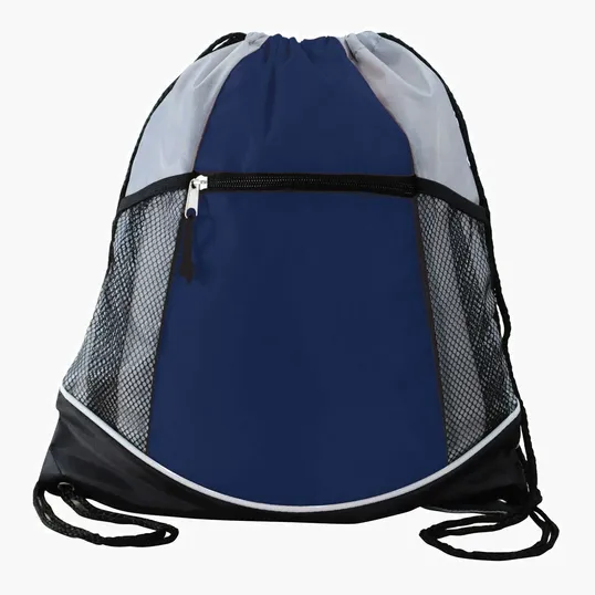 Double Take Drawstring Bag with Mesh Pockets — view 2